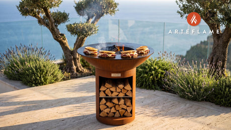 Grilled Pastrami Reuben cooking on an Arteflame grill