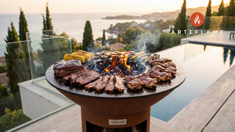 Wood-Fired BBQ cooking on an Arteflame grill