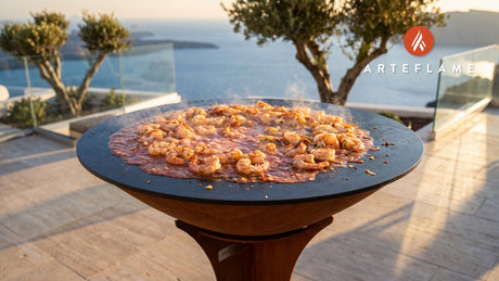 Restaurant-Style Shrimp cooking on an Arteflame grill
