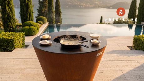 Parmesan Bechamel Sauce cooking on an Arteflame grill