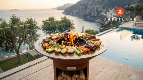 Grilled Beef Pot-au-Feu cooking on an Arteflame grill