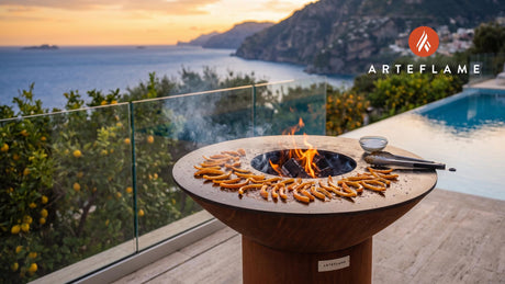 Grilled Candied Orange Peel cooking on an Arteflame grill