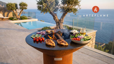 Juicy Grilled Chicken Salad cooking on an Arteflame grill