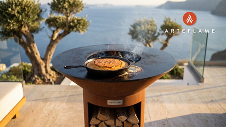 Skillet Cornbread cooking on an Arteflame grill
