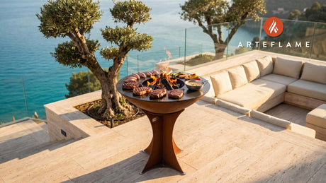 Juicy Grilled Steak with Spicy Béarnaise Sauce cooking on an Arteflame grill