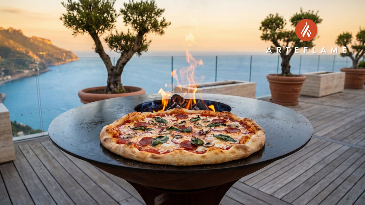 Wood-Fired Pizza cooking on an Arteflame grill