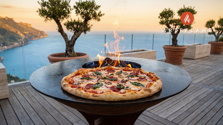 Wood-Fired Pizza cooking on an Arteflame grill