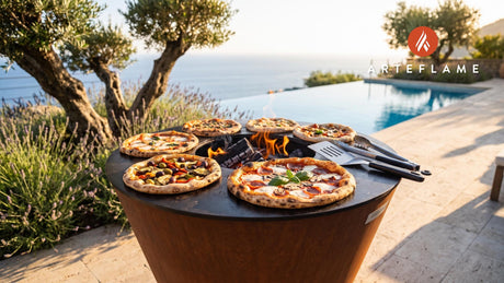 Wood-Fired Pizza cooking on an Arteflame grill