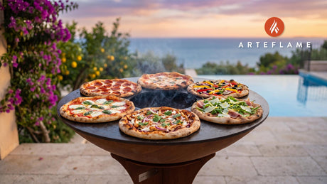 Wood-Fired Pizza cooking on an Arteflame grill
