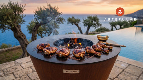Sticky Grilled Chicken cooking on an Arteflame grill