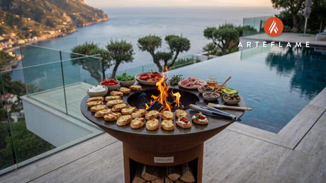 Grilled Crostini cooking on an Arteflame grill