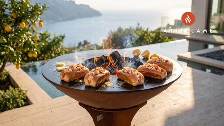 Classic Lobster Roll cooking on an Arteflame grill