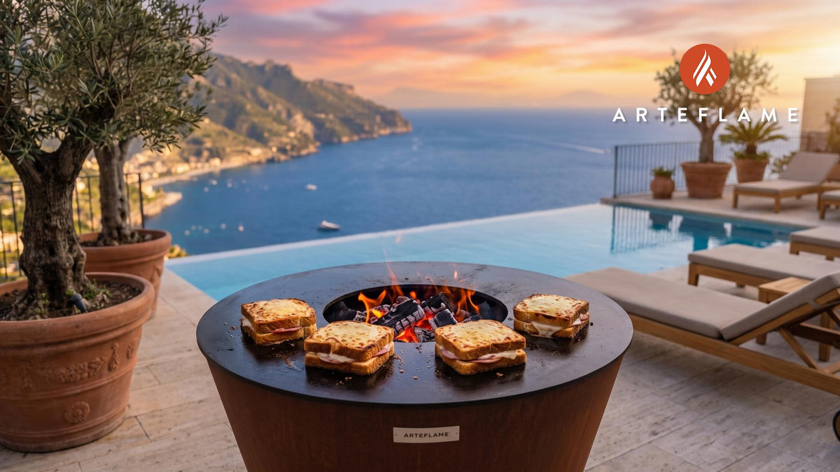 Croque Monsieur cooking on an Arteflame grill