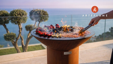 Smoked Sriracha Sauce cooking on an Arteflame grill