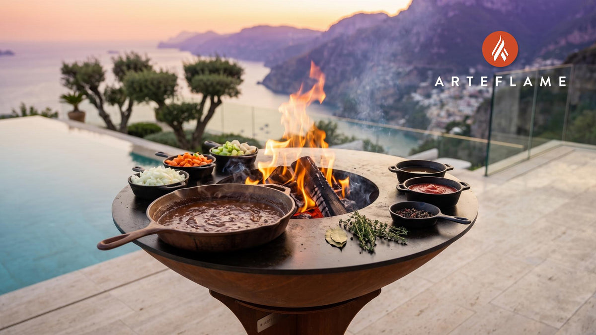 Espagnole Sauce cooking on an Arteflame grill