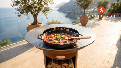 Marinara Sauce cooking on an Arteflame grill