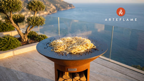 Cacio e Pepe cooking on an Arteflame grill