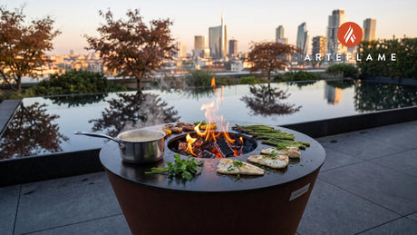 Sauce Normande cooking on an Arteflame grill