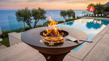 Grilled Cheese cooking on an Arteflame grill