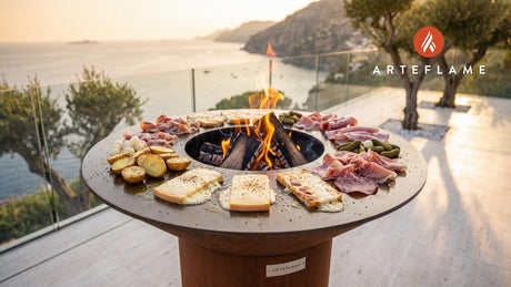 Wood-Fired Raclette cooking on an Arteflame grill