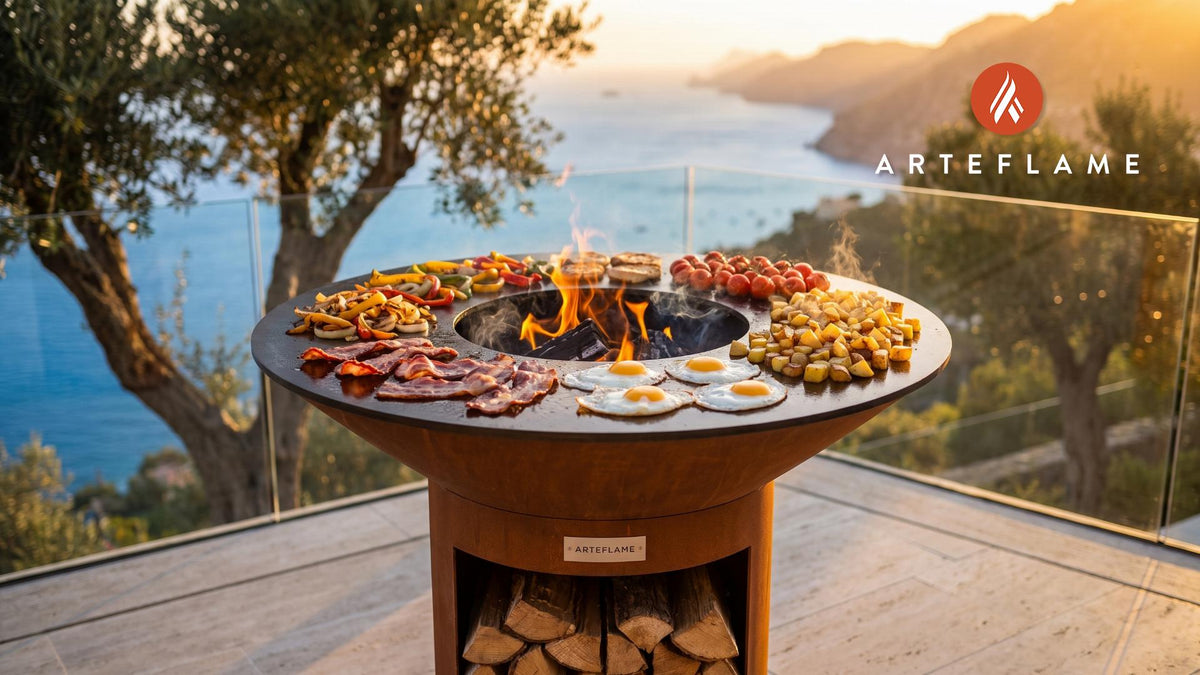 Grilled Breakfast cooking on an Arteflame grill