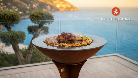 Grilled Kalbshaxe cooking on an Arteflame grill