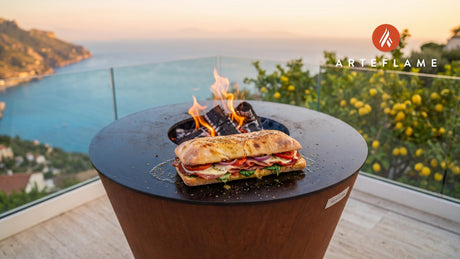 Grilled Italian Sandwich cooking on an Arteflame grill