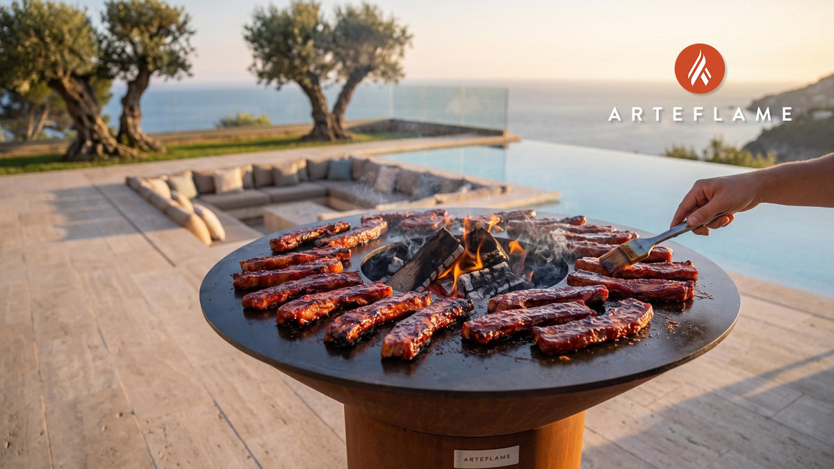 Restaurant-Style Char Siu Pork (Cantonese Style) cooking on an Arteflame grill
