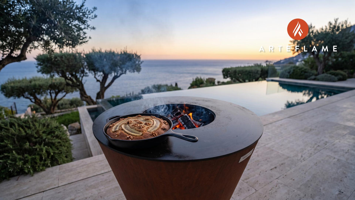 Banana Bread cooking on an Arteflame grill