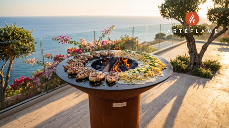 Grilled Chicken Alfredo cooking on an Arteflame grill