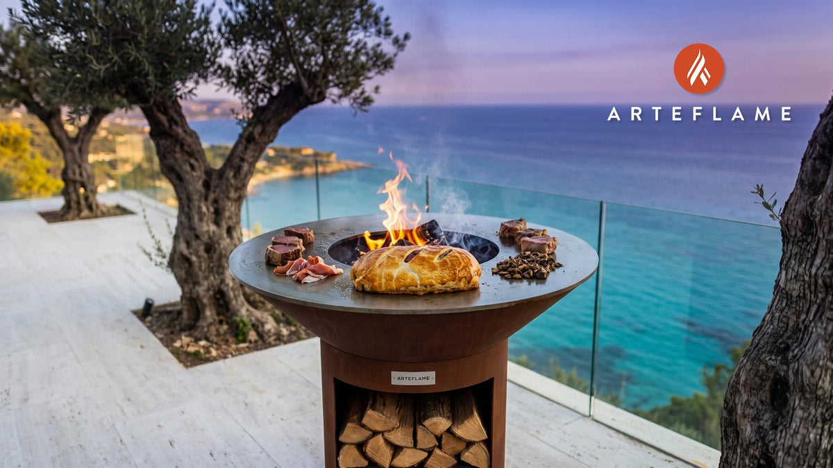Fillet Wellington cooking on an Arteflame grill