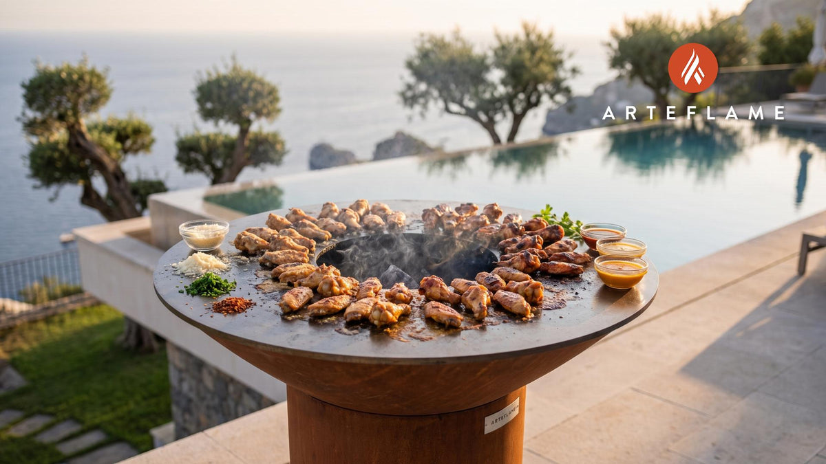 Juicy Chicken Wings cooking on an Arteflame grill