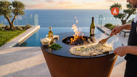 Parmesan Truffle Risotto cooking on an Arteflame grill