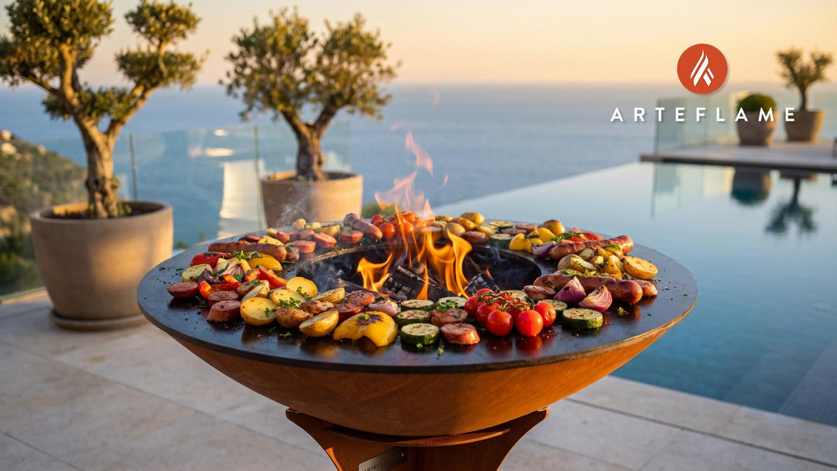 Easy BBQ Family Dinners cooking on an Arteflame grill