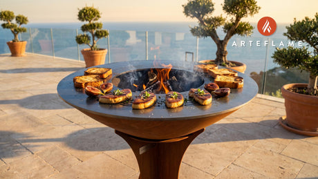 Seared Foie Gras (French Style) cooking on an Arteflame grill