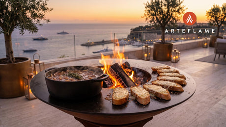 French Onion Soup cooking on an Arteflame grill