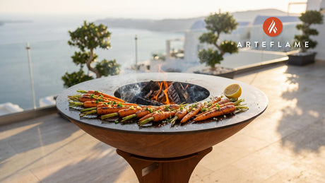 Grilled Carrots cooking on an Arteflame grill