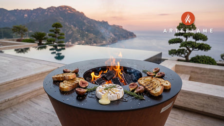 Grilled French Brie & Fig Toast cooking on an Arteflame grill