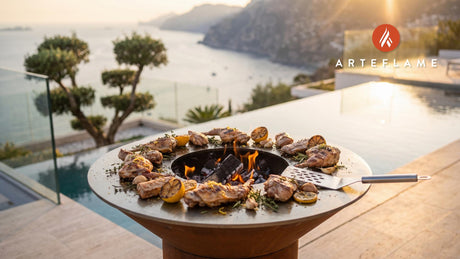 Grilled Rabbit cooking on an Arteflame grill
