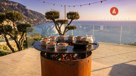 Sticky Date & Treacle Puddings (British Style) cooking on an Arteflame grill