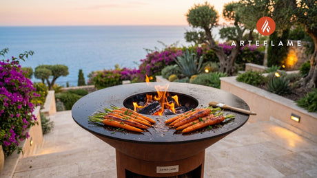 Glazed Grilled Carrots (German Style) cooking on an Arteflame grill