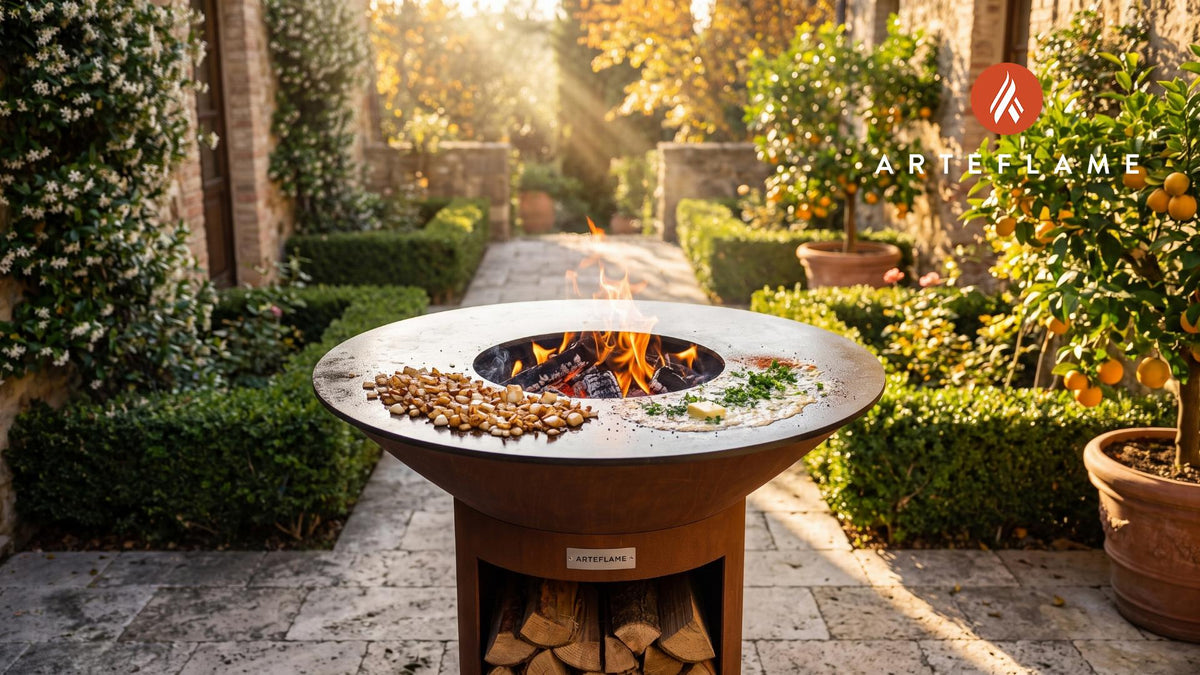 Charred Onion Herb Butter (German Style) cooking on an Arteflame grill