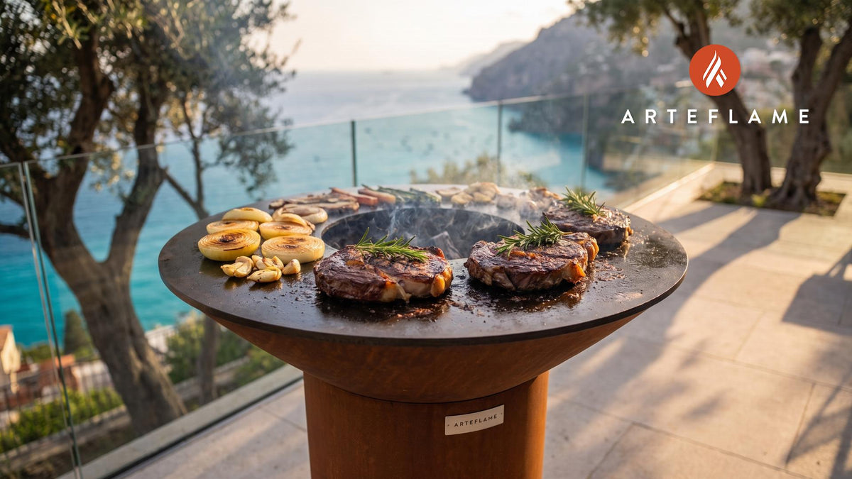 Juicy Grilled Steak cooking on an Arteflame grill