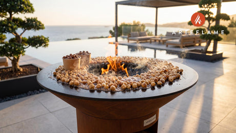 Grilled Roasted Hazelnuts (German Style) cooking on an Arteflame grill