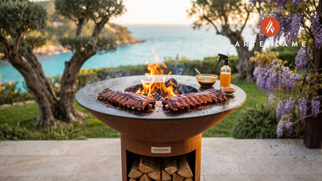 BBQ Pork Ribs cooking on an Arteflame grill