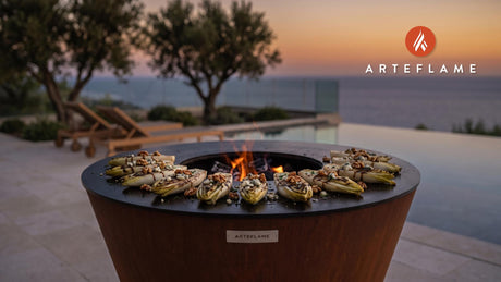 Charred Grilled Endives cooking on an Arteflame grill