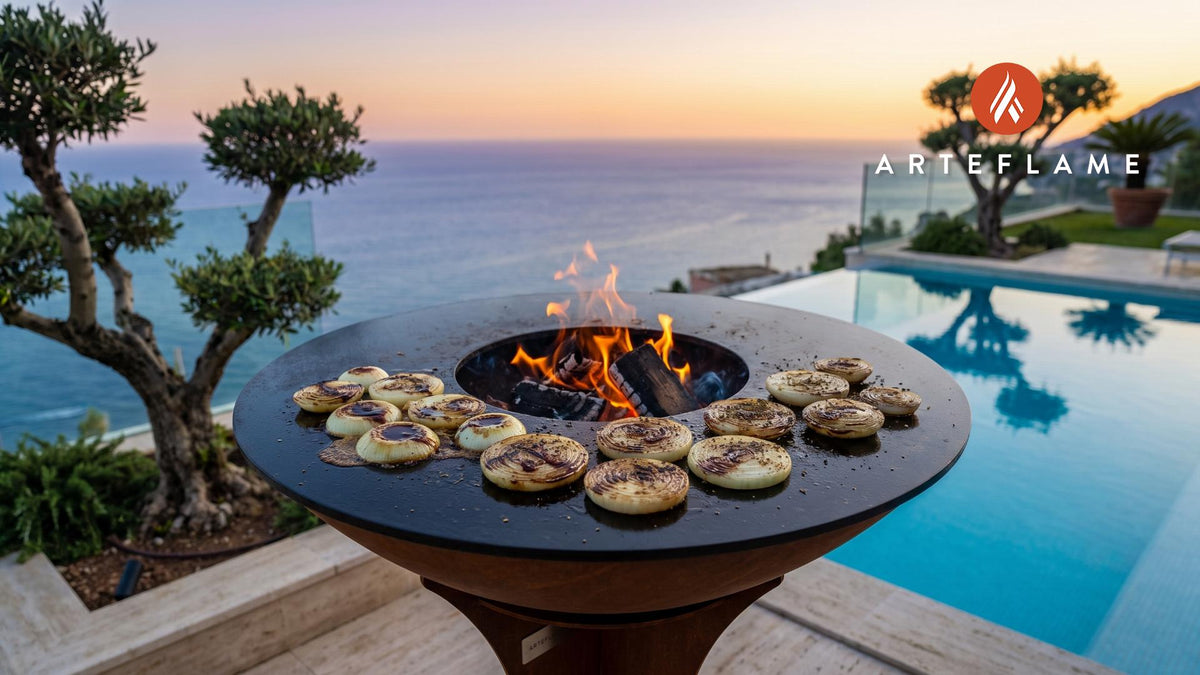 Grilled Sweet Onions with Balsamic (Italian Style) cooking on an Arteflame grill