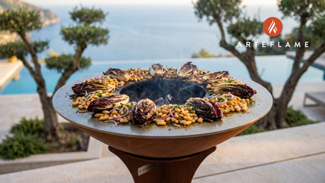 Charred Radicchio & Cannellini Salad (Italian Style) cooking on an Arteflame grill