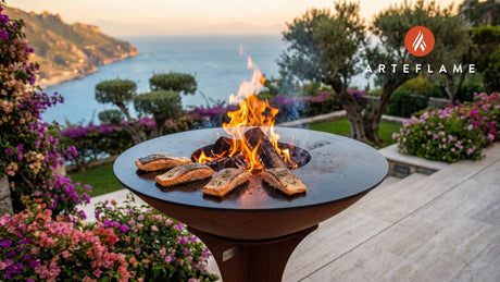Grilled Alaskan Salmon cooking on an Arteflame grill
