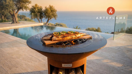 Smoked Sockeye Salmon (Alaska Style) cooking on an Arteflame grill